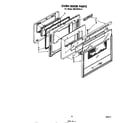 Whirlpool RM278PXL0 oven door diagram