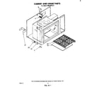 Whirlpool RM235PXL0 cabinet and hinge diagram