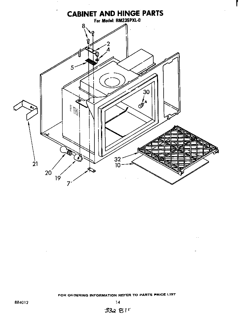 Cabinet and hinge