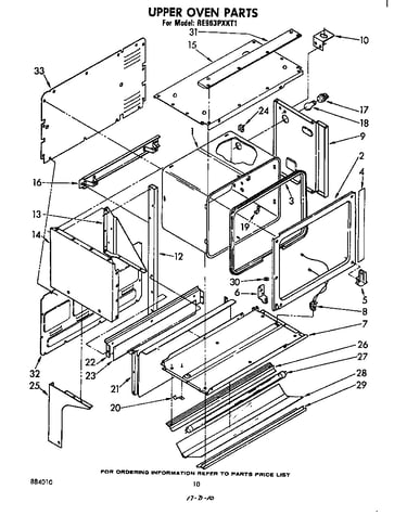 Upper oven