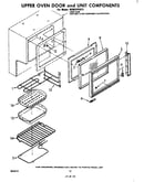 Upper oven door and unit