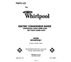 Whirlpool RE960PXKW1 front cover diagram