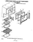 Upper oven door and unit