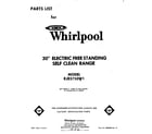 Whirlpool RJE3750W1 front cover diagram