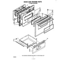 Whirlpool RJE3750W1 door and drawer diagram