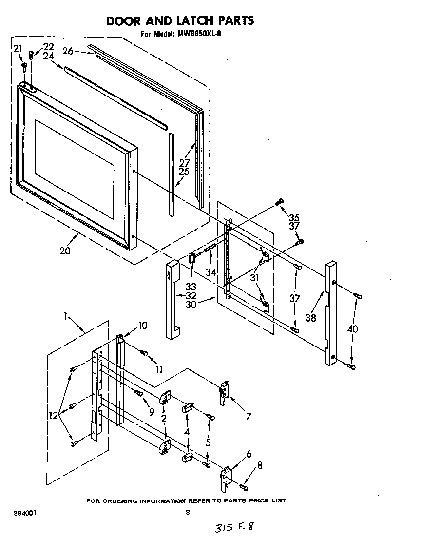 Door and latch