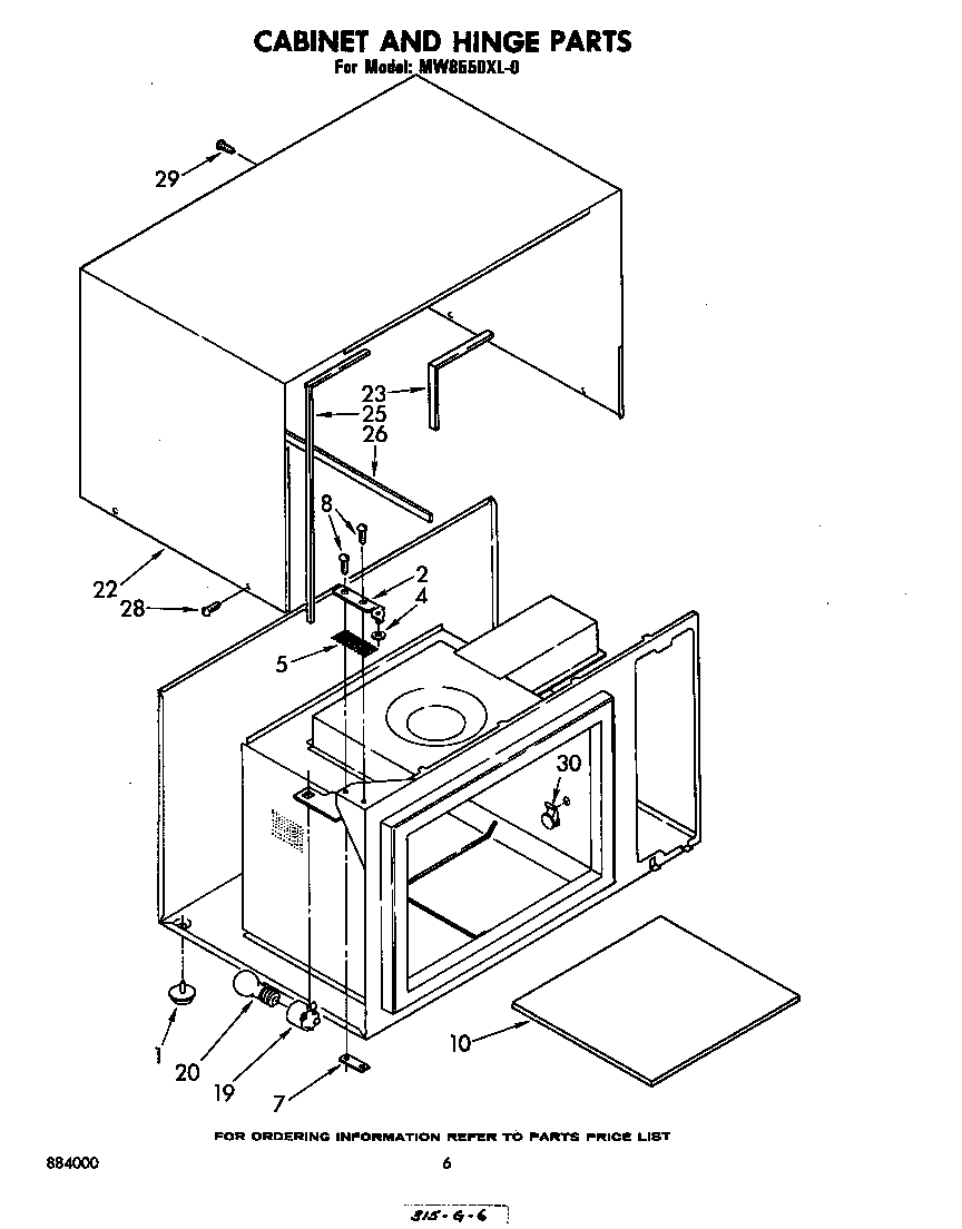 Cabinet and hinge