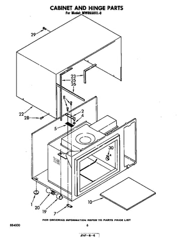 Cabinet and hinge