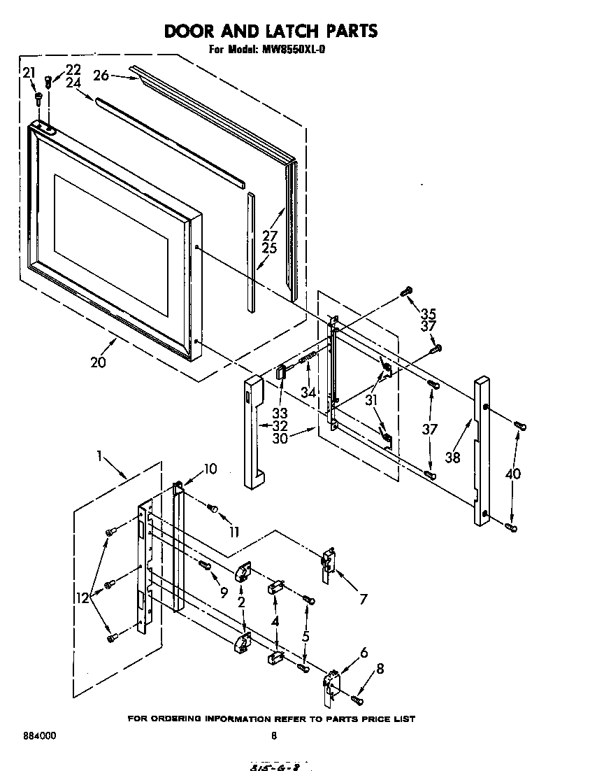 Door and latch