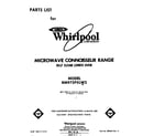Whirlpool RM975PXLW2 front cover diagram