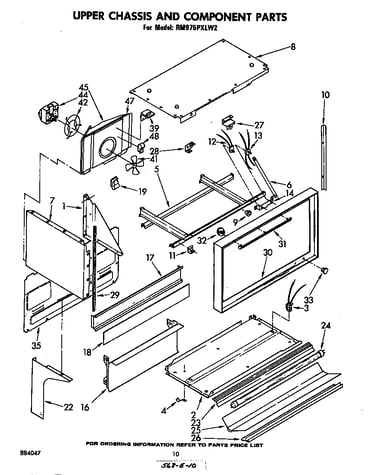 Upper chassis and component