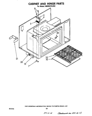 Cabinet and hinge