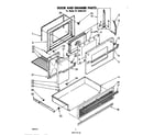 Whirlpool RF4400XLW1 door and drawer diagram