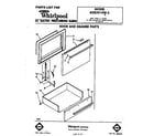 Whirlpool RGE3010W2 door and drawer diagram