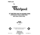 Whirlpool RB170PXL1 front cover diagram