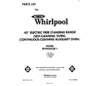 Whirlpool RF4900XLW1 front cover diagram