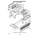 Whirlpool RF4900XLW1 oven door and drawer diagram