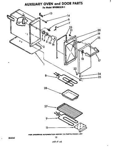 Auxiliary oven and door