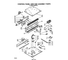Whirlpool RB160PXL1 control and fan assembly diagram