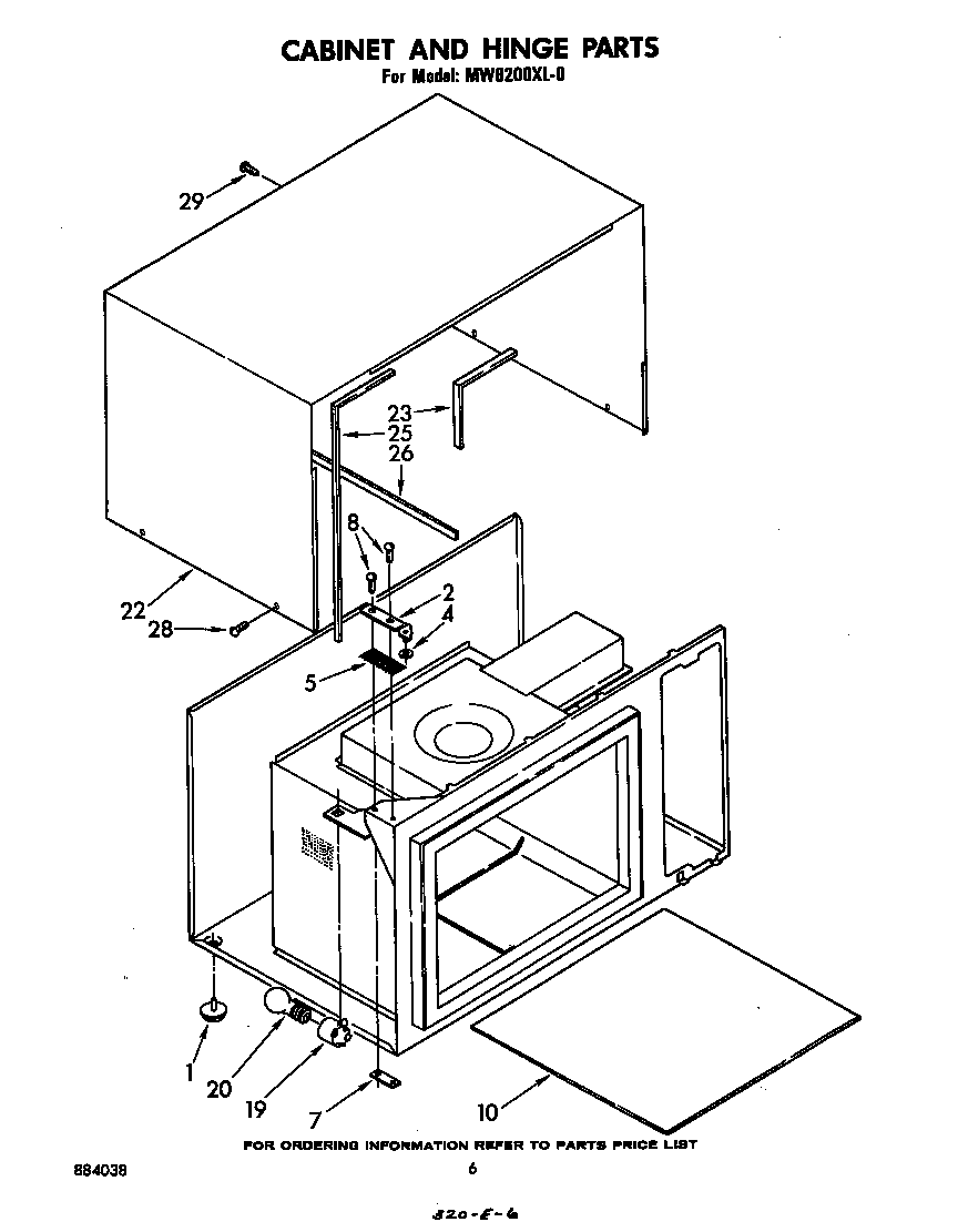 Cabinet and hinge