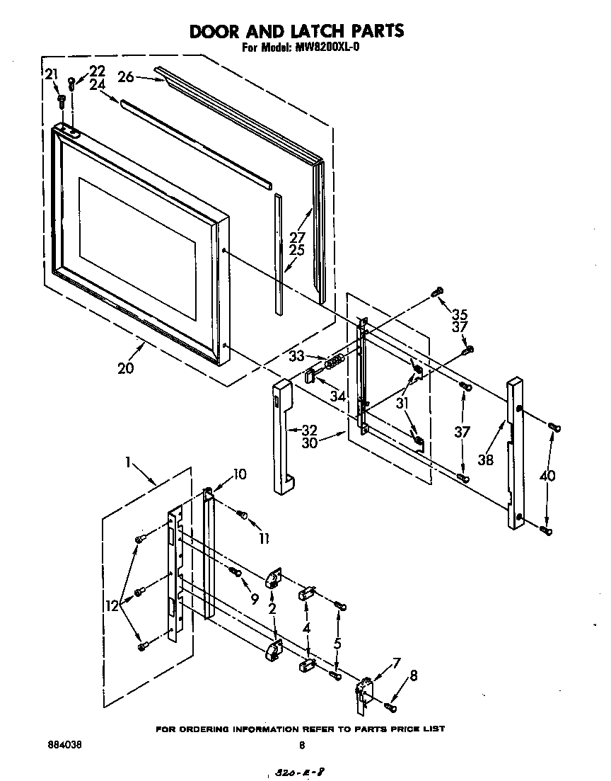 Door and latch