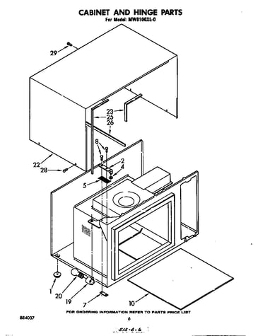Cabinet and hinge