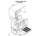 Whirlpool MW8600XL2 cabinet and hinge diagram
