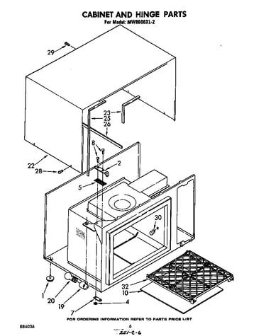Cabinet and hinge