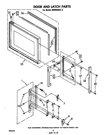 Door and latch