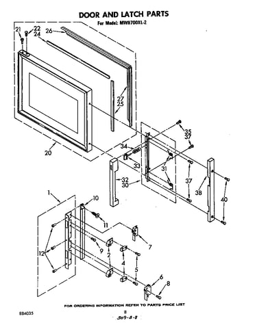 Door and latch