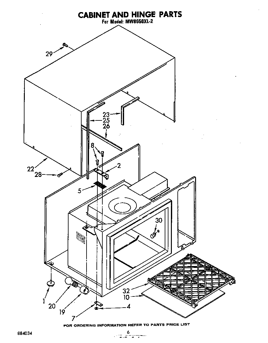 Cabinet and hinge