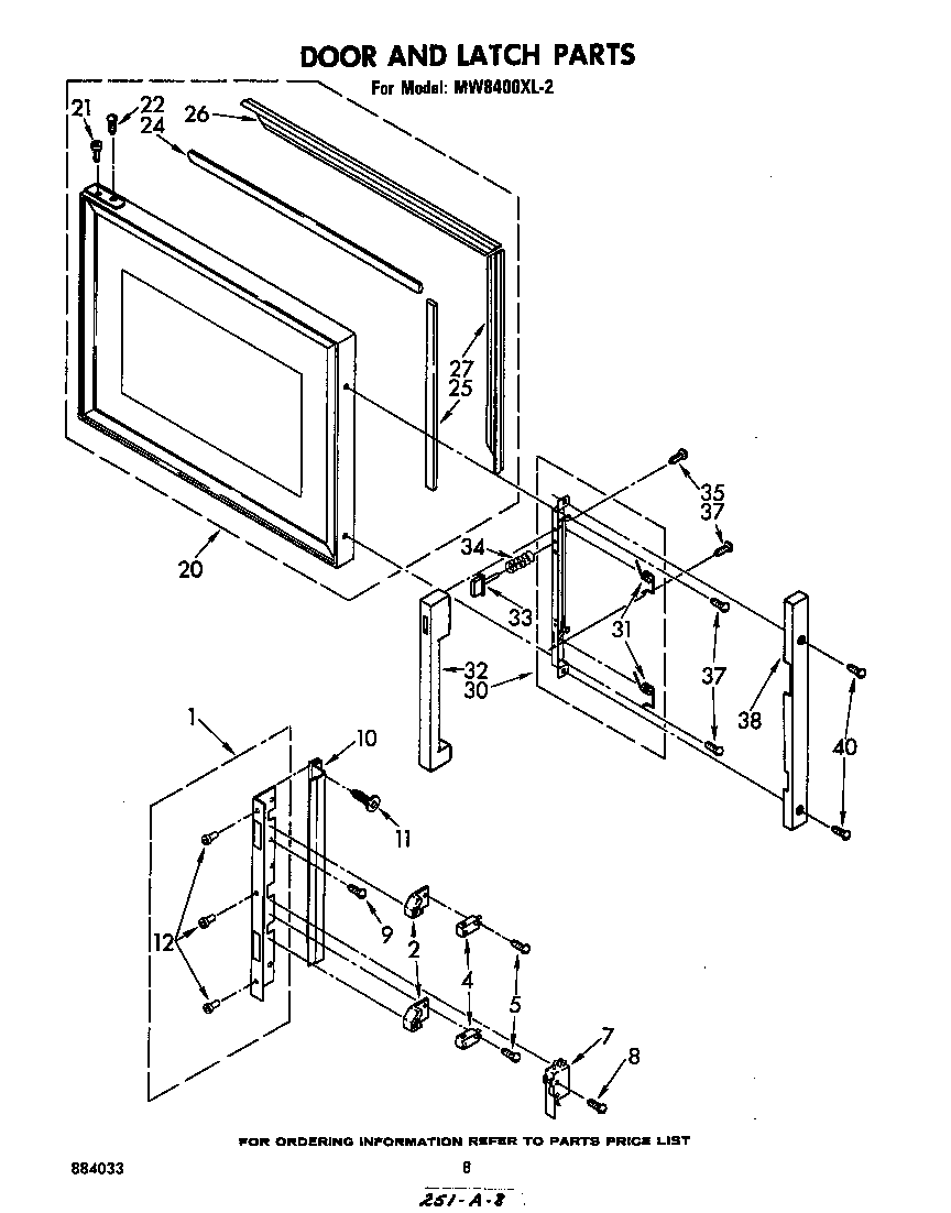 Door and latch