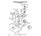 Whirlpool MW8450XL2 magnetron and air flow diagram