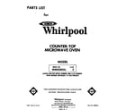 Whirlpool MW8200XL2 front cover diagram