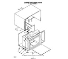 Whirlpool MW8200XL2 cabinet and hinge diagram