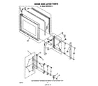 Whirlpool MW8200XL2 door and latch diagram