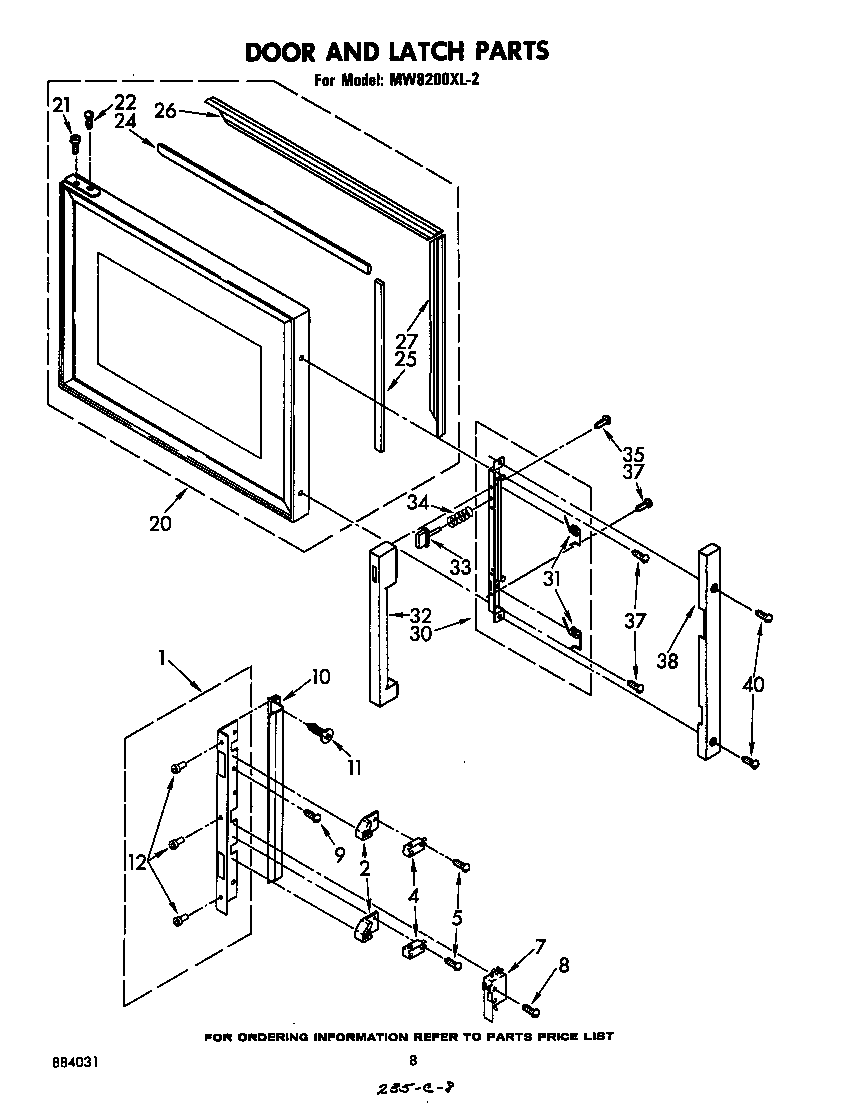 Door and latch