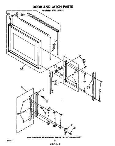 Door and latch