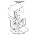 Whirlpool MW8100XL2 cabinet and hinge diagram