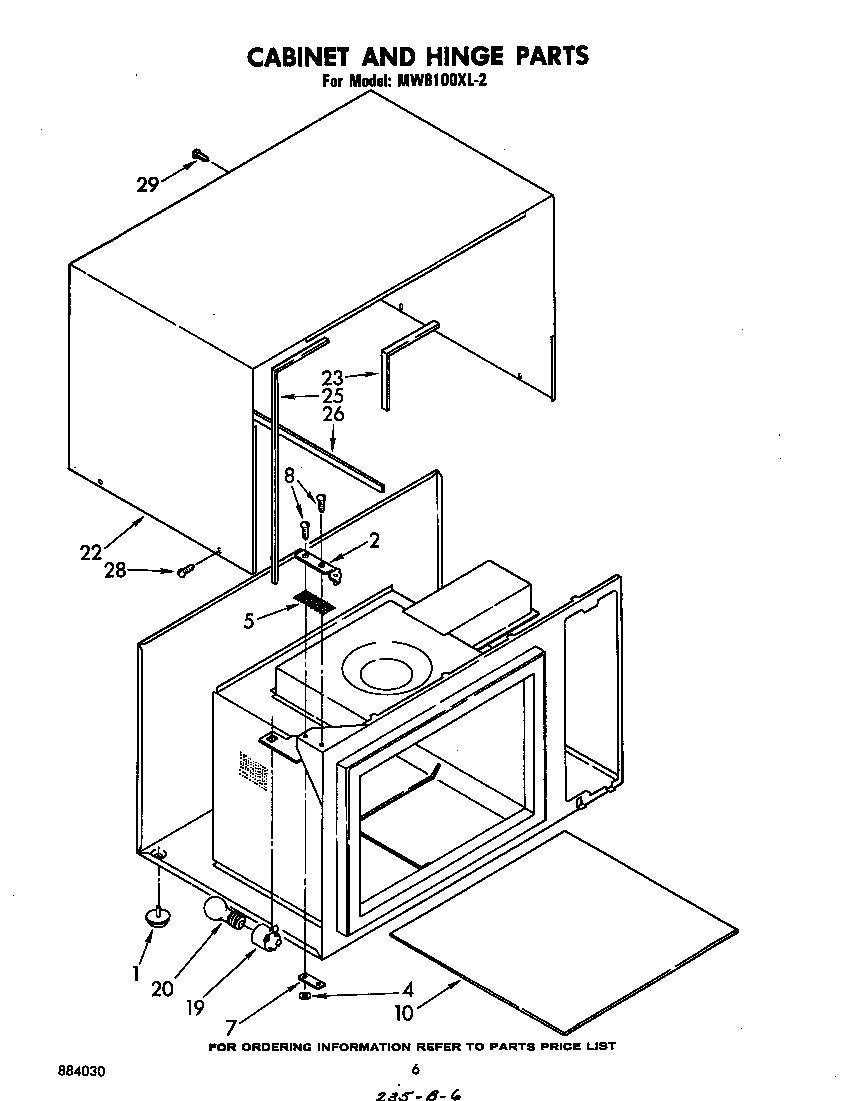 Cabinet and hinge