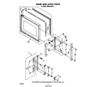 Whirlpool MW8100XL2 door and latch diagram