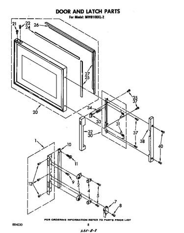 Door and latch