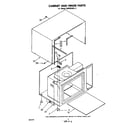 Whirlpool MW8550XL2 cabinet and hinge diagram