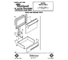 Whirlpool RGE3210W0 door and drawer diagram