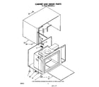 Whirlpool MW8300XL2 cabinet and hinge diagram