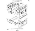 Whirlpool RM973PXLT0 door and drawer diagram