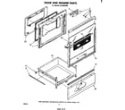 Whirlpool RJE365BW0 door and drawer diagram