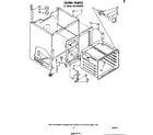 Whirlpool RJE365BW0 oven body diagram