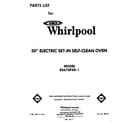 Whirlpool RS670PXK1 front cover diagram