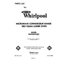 Whirlpool RM988PXLW2 front cover diagram